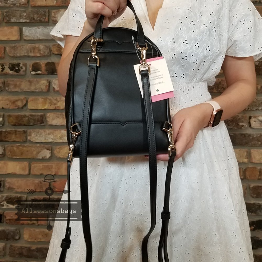 KATE Spade Mini Natalia Backpack Crossbody BLACK - Picture 6 of 7